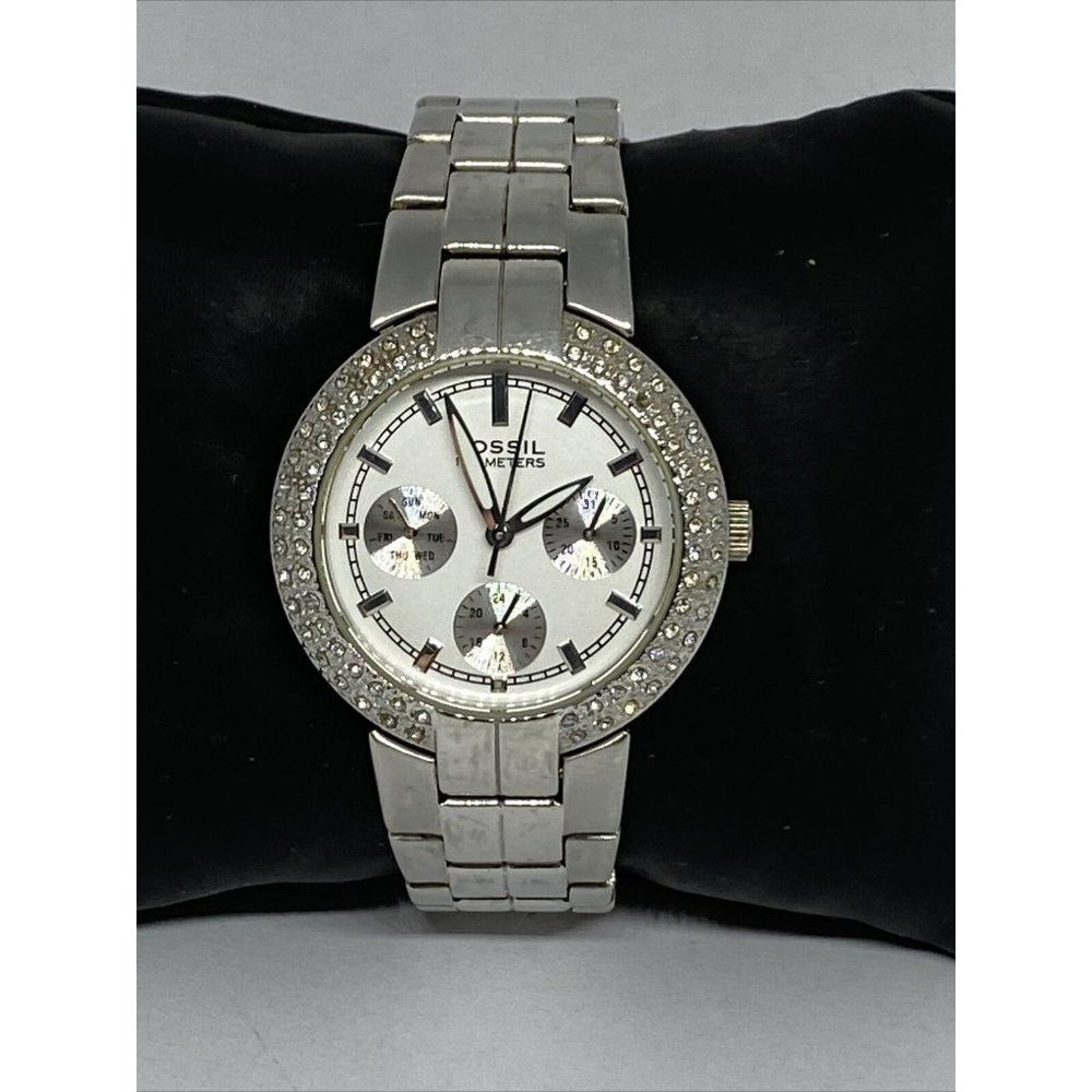 Fossil Glitz BQ9291 Womens Silver Stainless Steel
